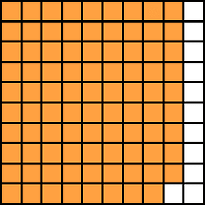 Orange Base Ten Squares 89:100