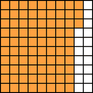 Orange Base Ten Squares 83:100