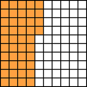 Orange Base Ten Squares 44:100