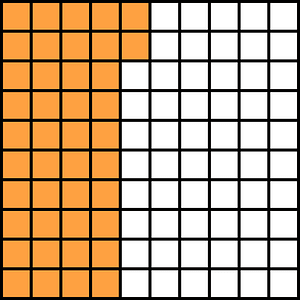 Orange Base Ten Squares 42:100