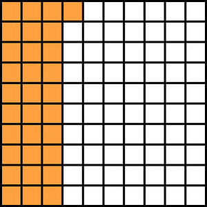 Orange Base Ten Squares 31:100