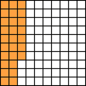 Orange Base Ten Squares 27:100