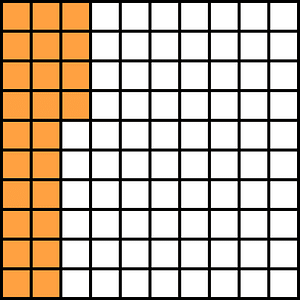 Orange Base Ten Squares 24:100