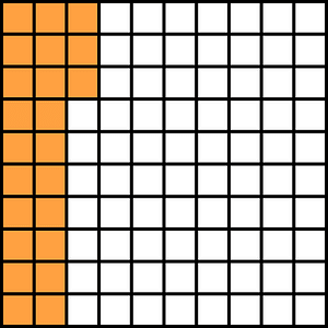 Orange Base Ten Squares 23:100