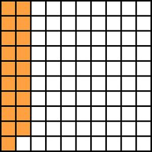 Orange Base Ten Squares 19:100