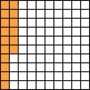 Orange Base Ten Squares 16:100