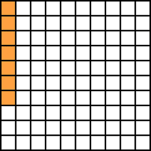 Orange Base Ten Squares 7:100