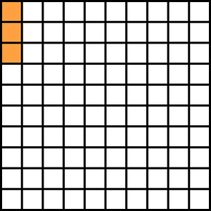Orange Base Ten Squares 3:100