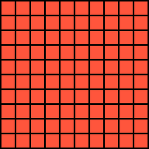 Vermilion Base Ten Squares 100:100