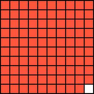 Vermilion Base Ten Squares 99:100