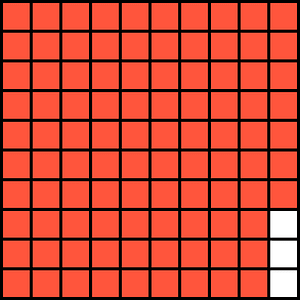 Vermilion Base Ten Squares 97:100