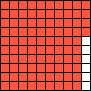 Vermilion Base Ten Squares 94:100