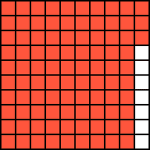 Vermilion Base Ten Squares 93:100