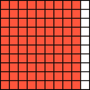 Vermilion Base Ten Squares 90:100