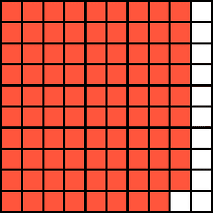 Vermilion Base Ten Squares 89:100