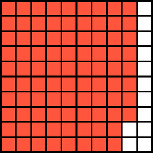 Vermilion Base Ten Squares 88:100
