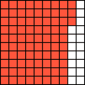 Vermilion Base Ten Squares 83:100
