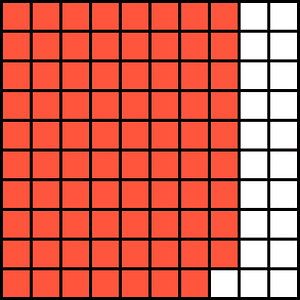 Vermilion Base Ten Squares 79:100