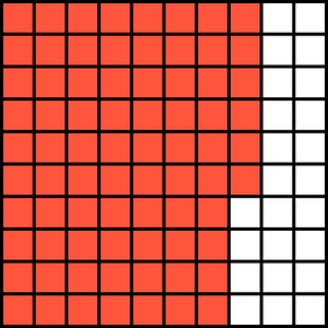 Vermilion Base Ten Squares 76:100