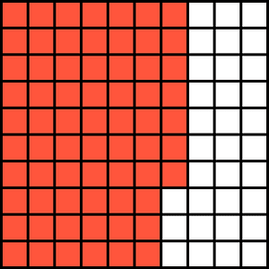 Vermilion Base Ten Squares 67:100