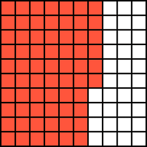 Vermilion Base Ten Squares 66:100