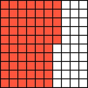 Vermilion Base Ten Squares 65:100