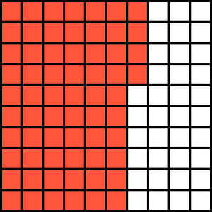 Vermilion Base Ten Squares 64:100