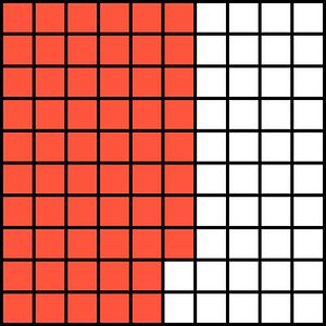 Vermilion Base Ten Squares 58:100