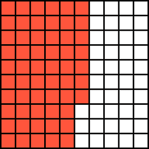 Vermilion Base Ten Squares 57:100