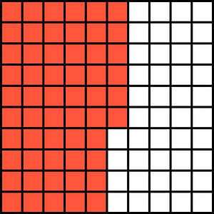 Vermilion Base Ten Squares 56:100