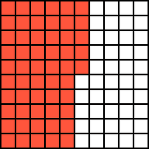 Vermilion Base Ten Squares 55:100
