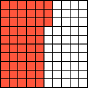 Vermilion Base Ten Squares 53:100