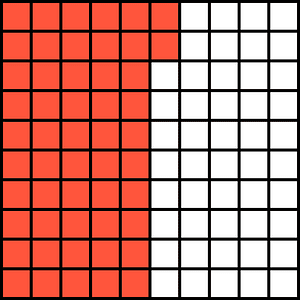 Vermilion Base Ten Squares 52:100
