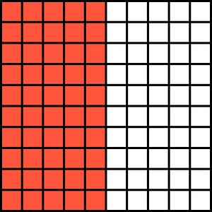 Vermilion Base Ten Squares 50:100