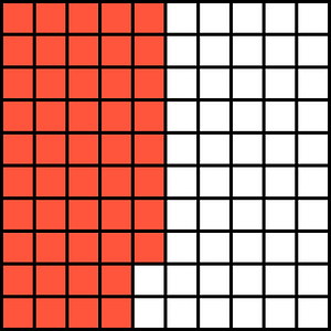 Vermilion Base Ten Squares 48:100