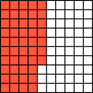 Vermilion Base Ten Squares 47:100