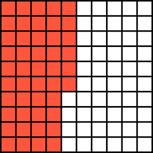 Vermilion Base Ten Squares 46:100
