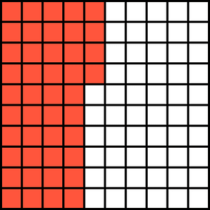 Vermilion Base Ten Squares 44:100