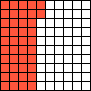 Vermilion Base Ten Squares 42:100