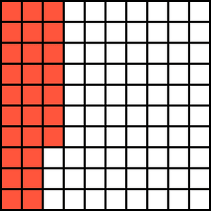 Vermilion Base Ten Squares 27:100