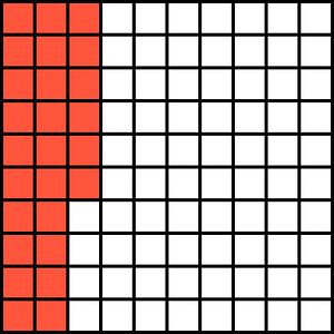 Vermilion Base Ten Squares 26:100