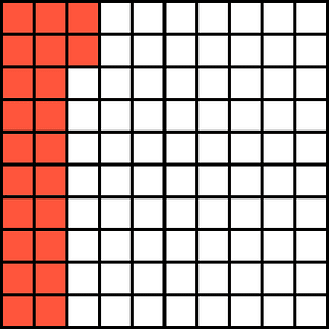 Vermilion Base Ten Squares 22:100