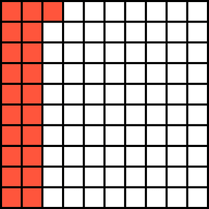 Vermilion Base Ten Squares 21:100