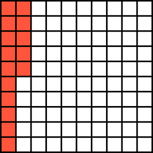 Vermilion Base Ten Squares 15:100