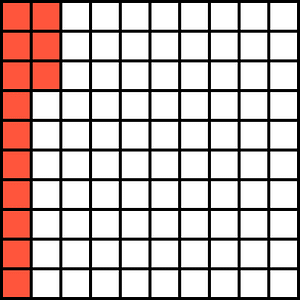 Vermilion Base Ten Squares 13:100