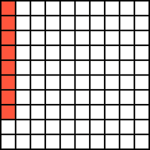 Vermilion Base Ten Squares 8:100