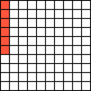 Vermilion Base Ten Squares 6:100