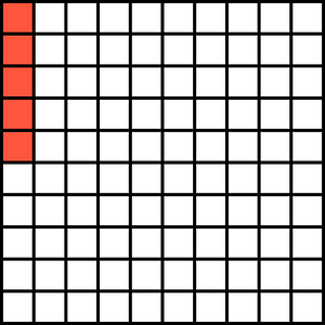 Vermilion Base Ten Squares 5:100
