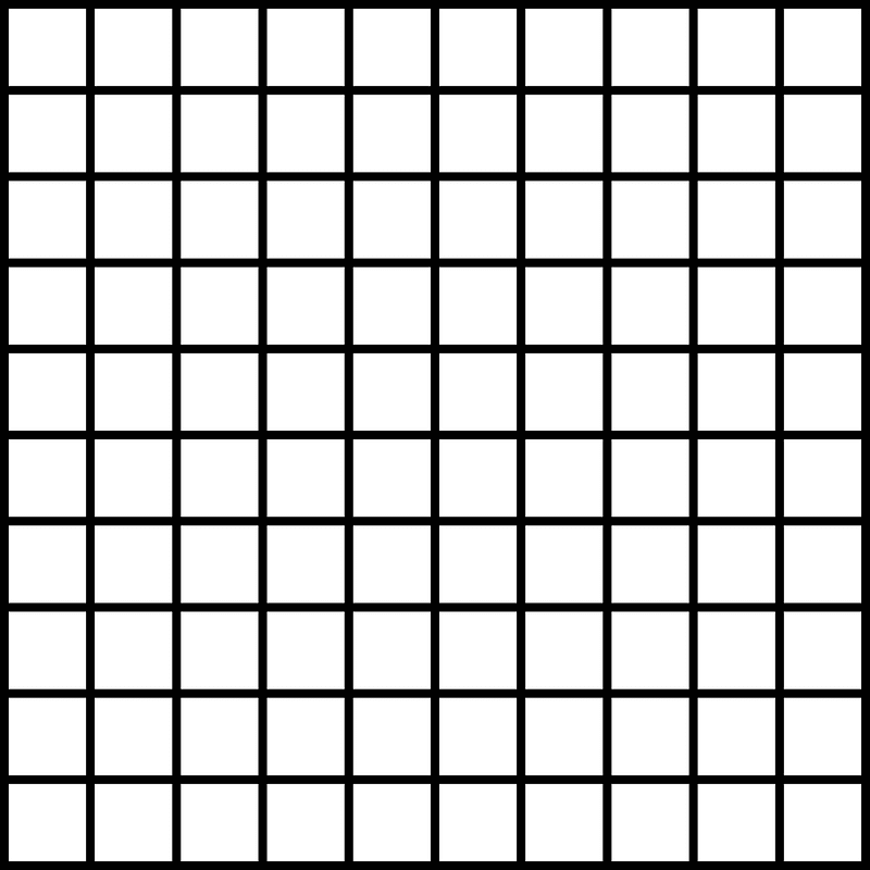Blank Base Ten Squares 0:100