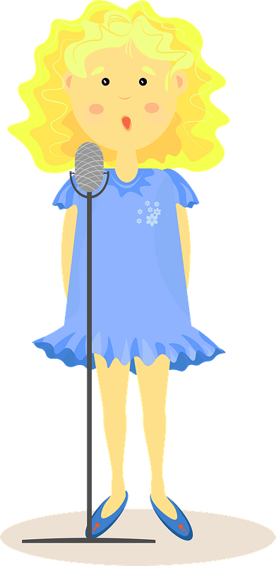 Girl is singing